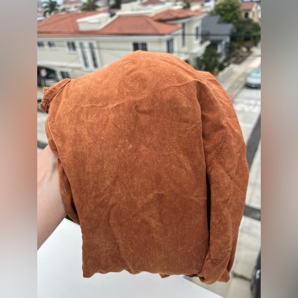 The Odells x Anthropologie rust brown sleeveless drop waist comfy dress sz S - Picture 2 of 8